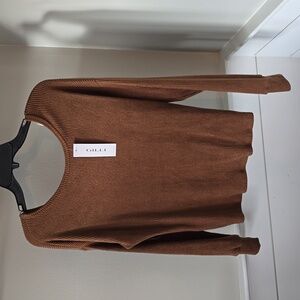 Gilli brown long sleeve top